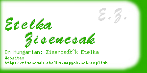etelka zisencsak business card
